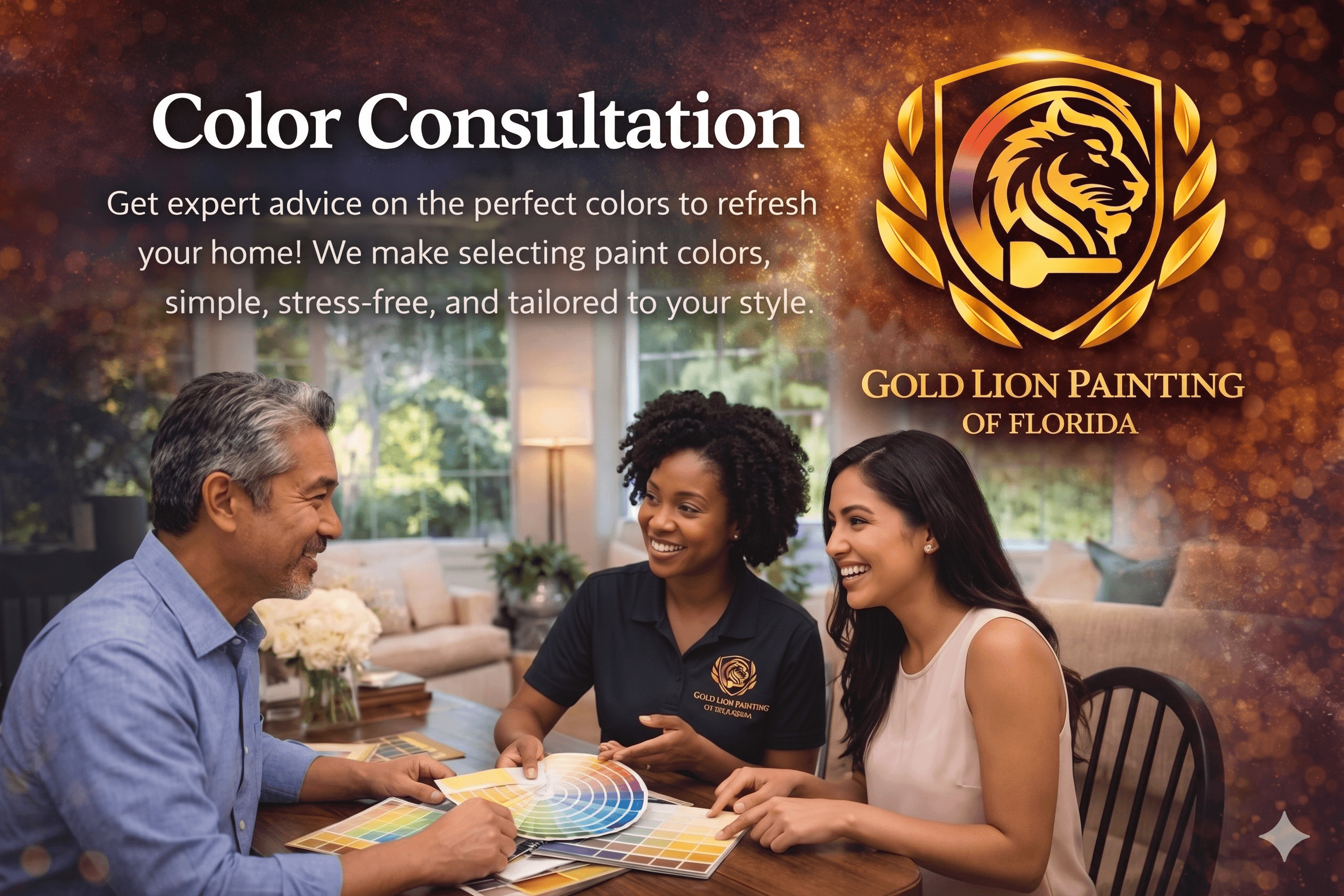 Gold Lion Painting color consultation design preview