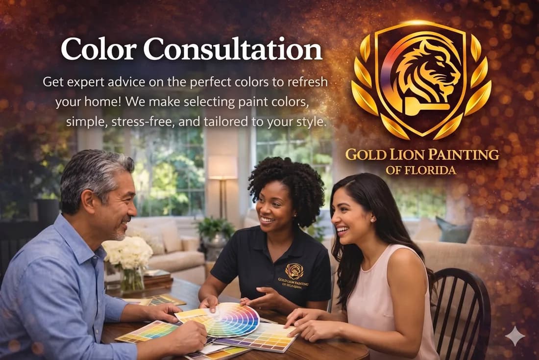 Gold Lion Painting color consultation design preview