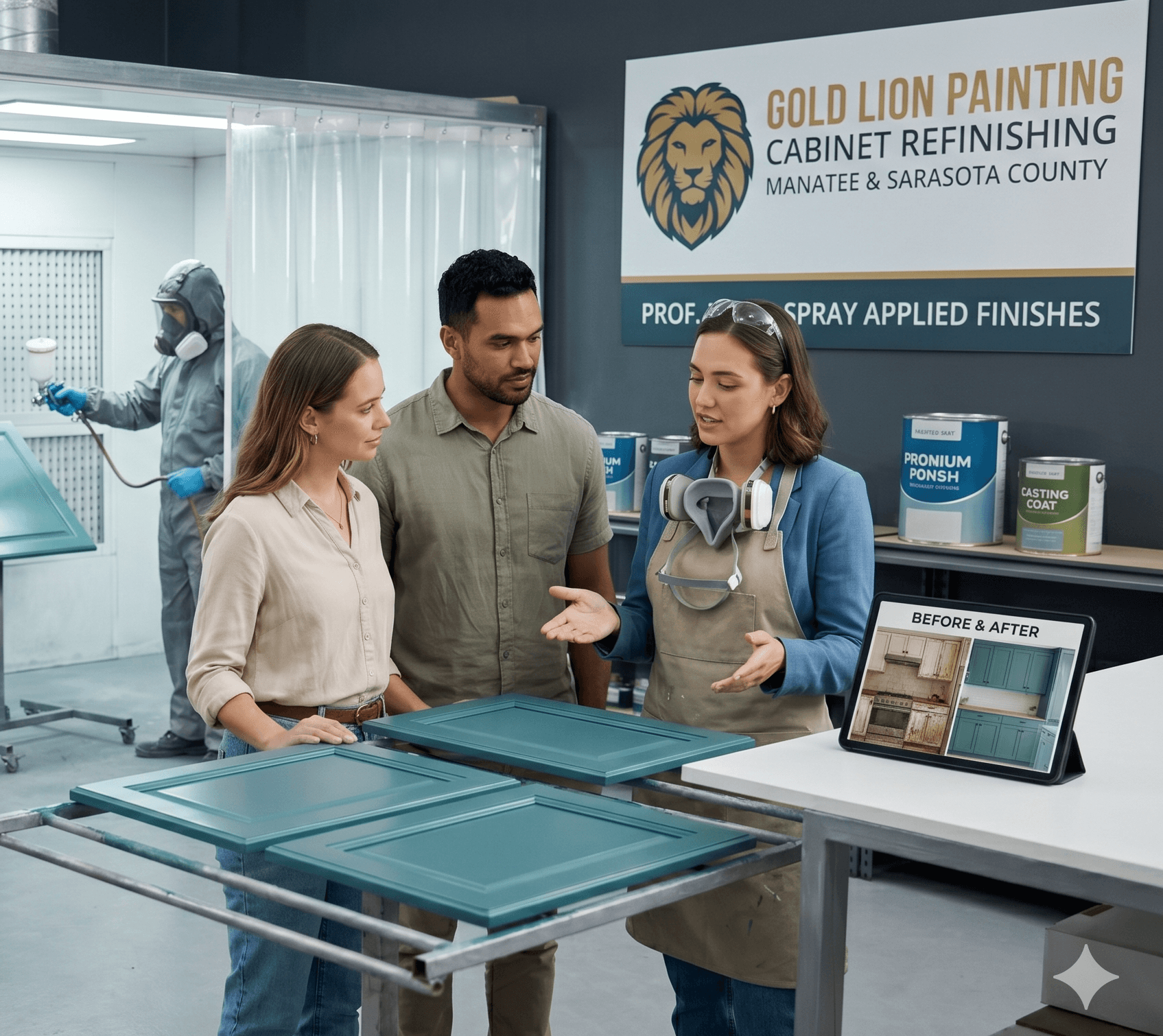 Cabinet painting and kitchen modernization in Bradenton