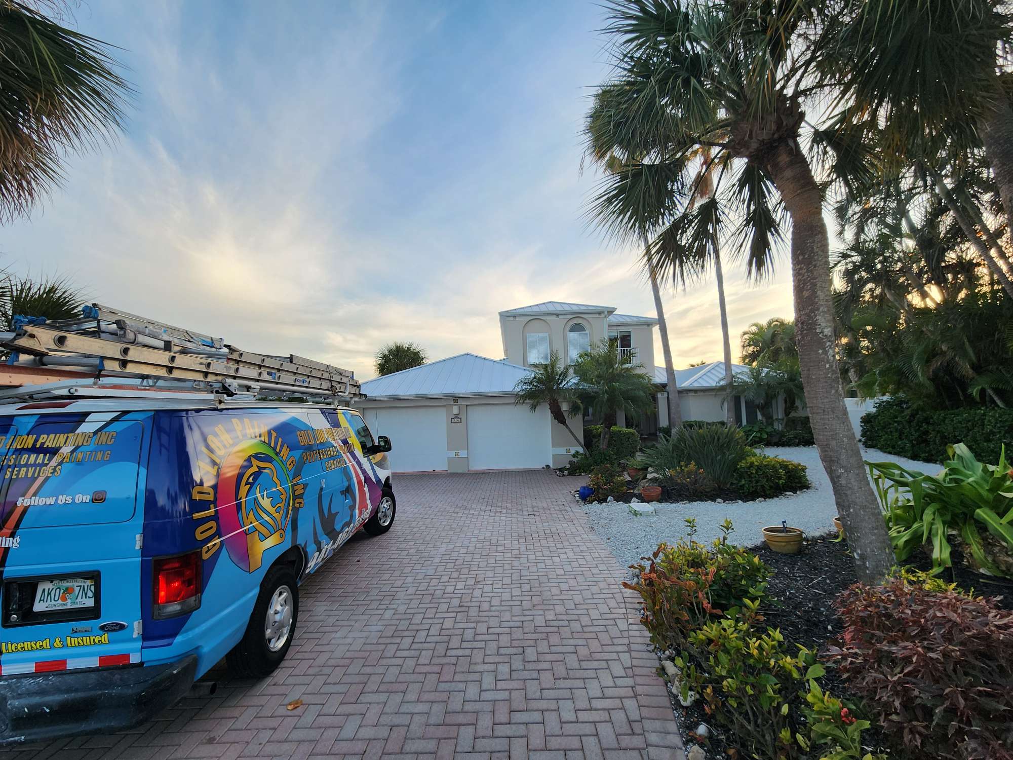 Exterior house painting project in Venice