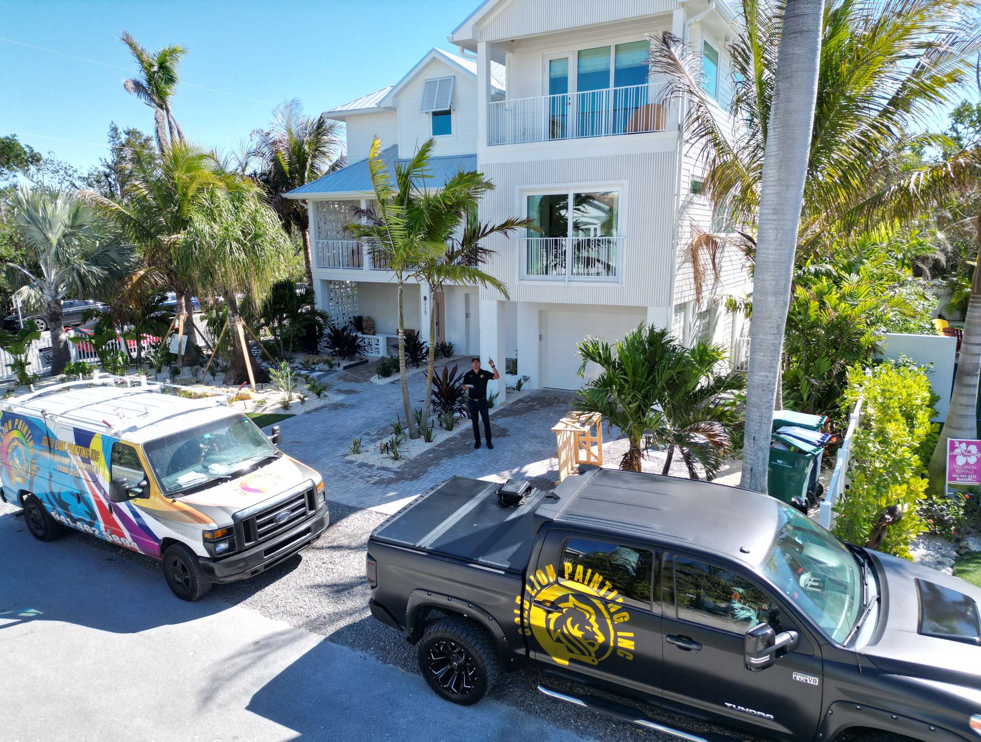 residential exterior painting holmes beach 04 by Gold Lion Painting Inc for Holmes Beach
